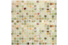 Мозаика Caramelle Mosaic Pietrine Onice Jade Verde полированная, 305х305х7 мм, чип 15х15 мм