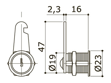 Замок почтовый хром Фотография_1