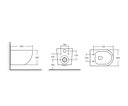 Унитаз подвесной безободковый K505 сиденье тонкое ДП, крепления EVA GOLD Фотография_6
