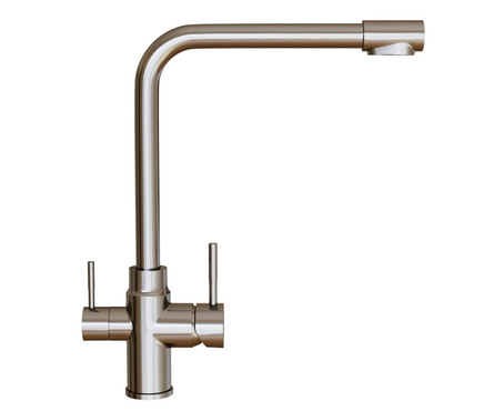 Смеситель для кухни MIXLINE MLSS3220/0320 с выходом для питьевого фильтра, сатин Фотография_1