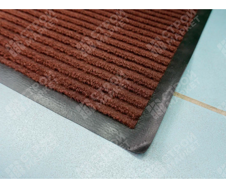 Коврик придверный 40x60 см ребристый коричневый  Фотография_2