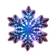 Световая картинка на прищепке Снежинка (батарейки в комплекте), оптоволокно, 1 LED, RGB Фотография_0