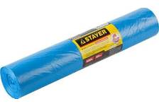 Мешки для мусора STAYER Comfort с завязками, особопрочные, голубые, 120л, 10шт