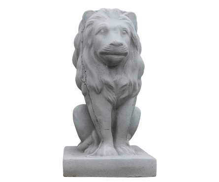 Фигура бетонная ландшафтная Лев неокрашенная Фотография_0