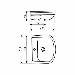 Тумба для ванной Mixline «Классик 52» с умывальником «Альфана 52» (ПВХ) Фотография_3