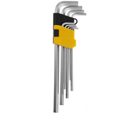 Набор имбусовых ключей STAYER MASTER HEX 1,5-10 мм, короткие, Cr-V, сатинированное покрытие, пластик. держатель (9 шт) Фотография_0