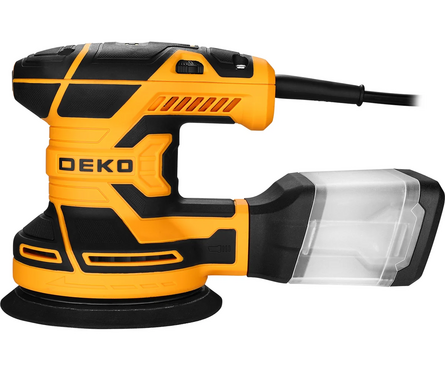 Шлифмашина эксцентриковая 125 мм, 400 Вт, 7000 об/мин с регулировкой оборотов DEKO Фотография_1