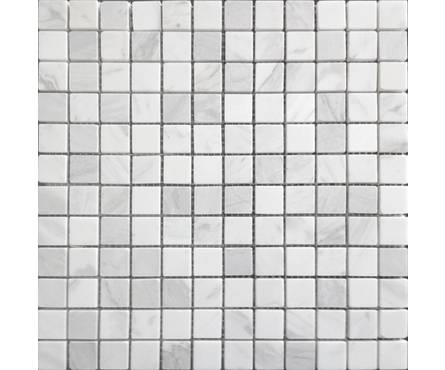 Мозаика Caramelle Mosaic Pietrine Dolomiti Bianco матовая, 298х298х4 мм, чип 23х23 мм Фотография_0