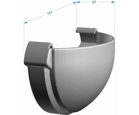 Заглушка желоба Дёке LUX (шоколад)  Фотография_1