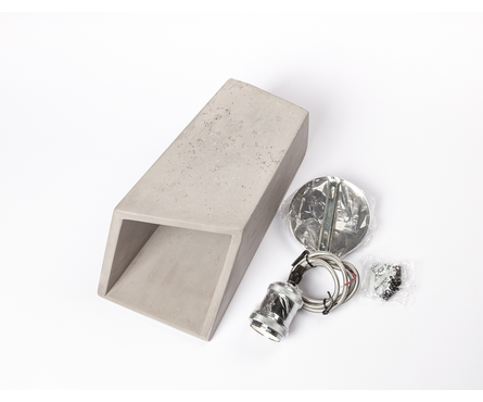 Светильник подвесной Е27 бетон-металл BL105-1P GR Фотография_4