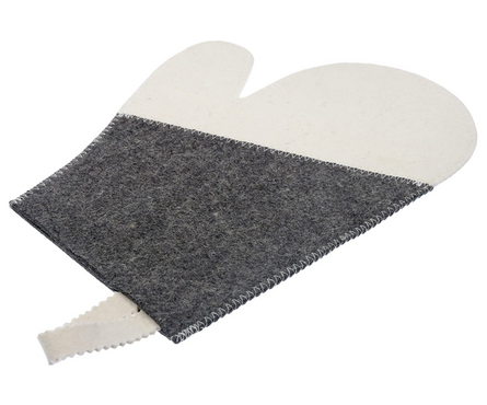 Рукавица для бани и сауны комбинированный войлок Фотография_1