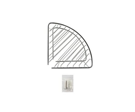 Полка угловая овальная двойная 18 см хром 75052 BRIMIX Фотография_2