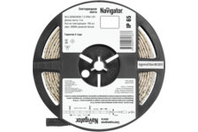 Лента светодиодная Navigator LEDх30/м, 5м, 7.2Вт/м, 12В, IP65, дневной