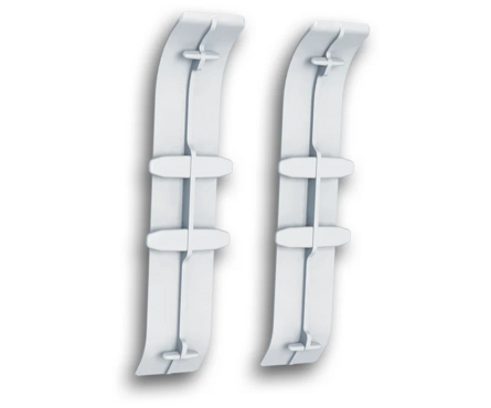 Угол ПВХ соединительный для плинтуса напольного 70 мм Ясень серый 253 ИДЕАЛ Классик (2 шт/флоуп) Фотография_1