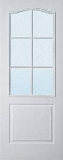 Дверное полотно Классика ДО лам. белое со стеклом 700*2000 мм Фотография_0