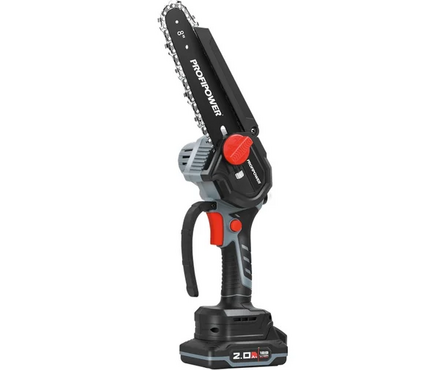 Пила цепная аккумуляторная бесщеточная 200 мм 18В Li-ion 2 АКБ 2 А*ч, ЗУ PROFIPOWER Фотография_0