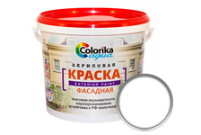 Краска фасадная COLORIKA AQUA акриловая, белая (1 кг)