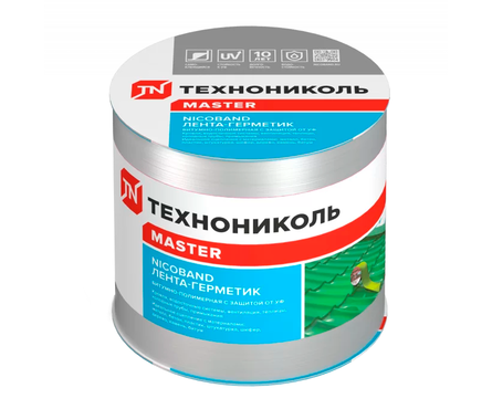 Самоклеящаяся герметизирующая лента NICOBAND цвет серебро, длина 3 м, ширина 10 см Фотография_1