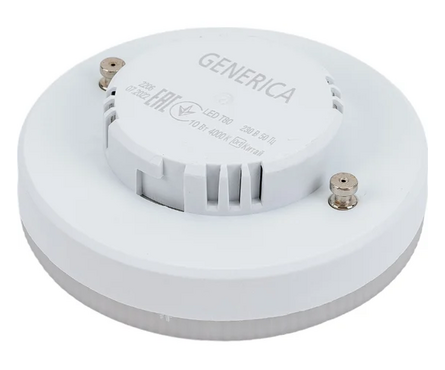 Лампа светодиодная 10 Вт Таблетка GX53 6500К белый свет GENERICA Фотография_3