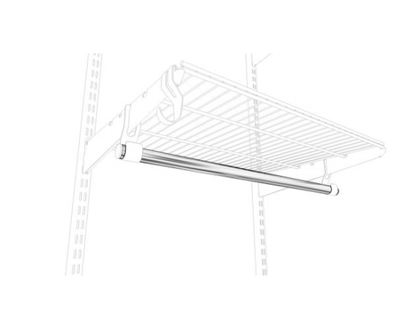 Перекладина для вешалок гардеробной системы ПАКС Титан, хром, 640х25х25 мм  Фотография_1