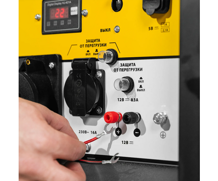 Генератор дизельный 5.5 кВт, 230 В, 11 л, ручной стартер DES-55 DENZEL Фотография_17