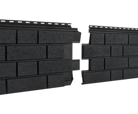 Панель фасадная Клинкер Нордик Стоун Хаус S-Lock Графитовый 0.292х1.95 м (0.57 м²) Ю-ПЛАСТ Фотография_0