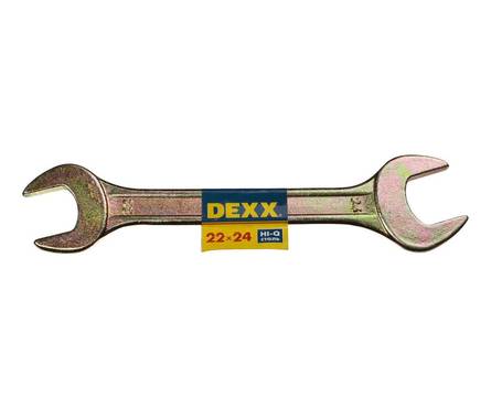 Ключ рожковый гаечный DEXX 22х24 мм, желтый цинк Фотография_0