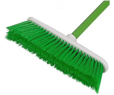 Щетка для пола искусственная щетина 27 см с черенком 120 см салатовая HOME PALISAD Фотография_2