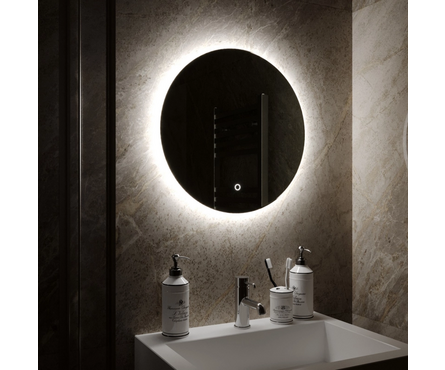 Зеркало круглое 500 мм Саванна-Лайт сенсорный выключатель светодиодная подсветка MIXLINE Фотография_2