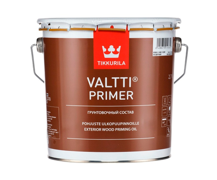 Антисептик-грунт Tikkurila Valtti Primer Pohjuste с маслом, для обработки древесины снаружи (2.7 л) Фотография_0