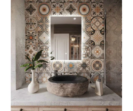 Зеркало 600х800 мм Алон радиус сенсорный выключатель, светодиод. подсветка MIXLINE Фотография_1