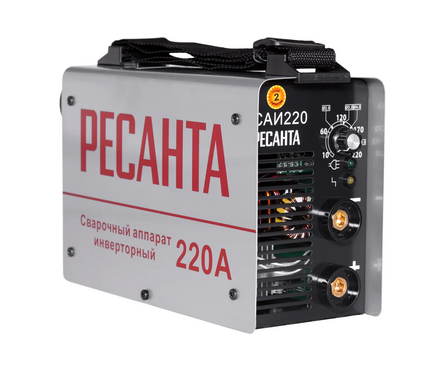 Сварочный аппарат Ресанта инверторный САИ-220 220 А, диаметр электрода 2.0-5.0 мм, ПВ 70% Фотография_2