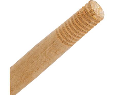 Черенок деревянный для метел в/с с резьбой L 120 см, d 24.5 мм Фотография_1