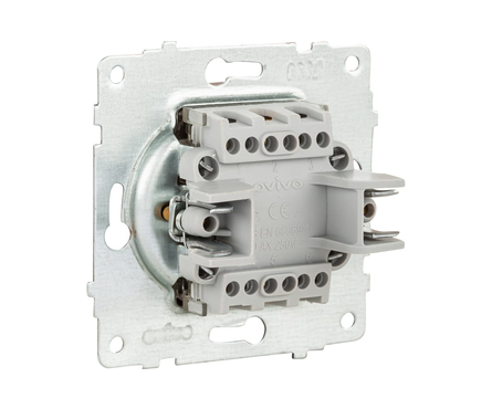 Выключатель 1-кл черный металлик QUANTUM OVIVO Фотография_1