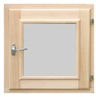 Окно банное липа 60х60 см с ручкой (стеклопакет) Фотография_0