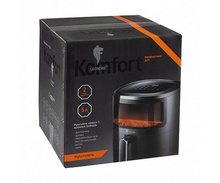 Мультипечь-аэрогриль 1500 Вт, чаша 5 л, черная LE-1708 LEONORD Фотография_2