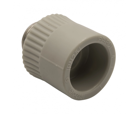 Муфта комбинированная EVER PLAST PPR, наружная, 32 х 3/4, серая Фотография_2