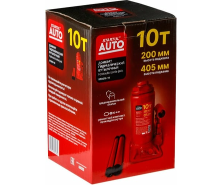 Домкрат гидравлический 10т бутылочный STARTUL 200-405 мм Фотография_4