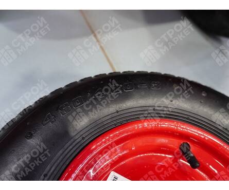 Колесо для одноколесной тачки, усиленной, 4.00-8, камерное, с подшипником, обод метал, 400 мм Фотография_3