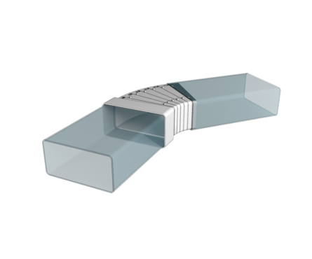 Колено разноугловое горизонтальное Event ПВХ белое, 55х110 мм  Фотография_2