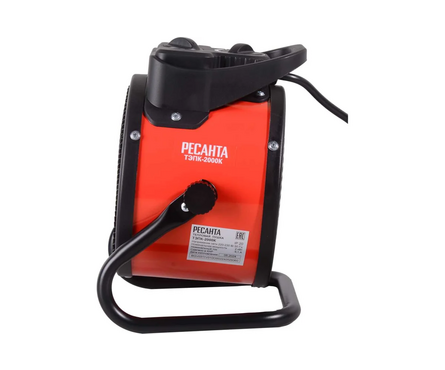 Тепловая пушка электрическая 2.0 кВт/220 В/20 м² ТЭПК-2000K (керам. нагрев, круглая) РЕСАНТА Фотография_1