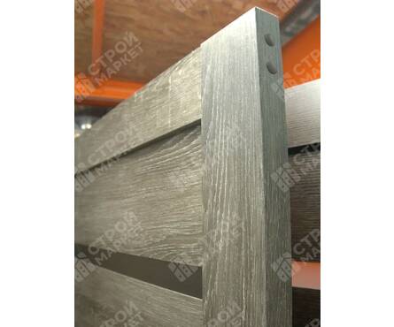 Дверь межкомнатная Лайт Шале Графит 7/11 со стеклом черный лак 800х2005 мм Фотография_2